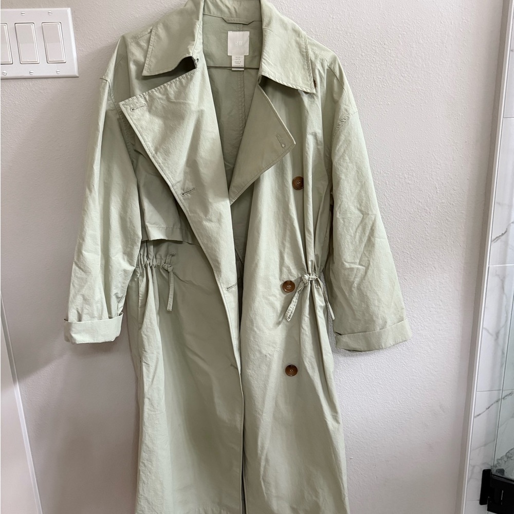 H&M Sage Green Trench Coat